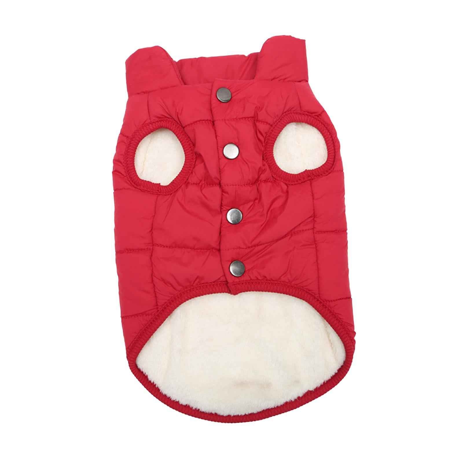 Winter Jacket Coat Cold Weather Comfortable Small Dog Clothes for Puppy Red