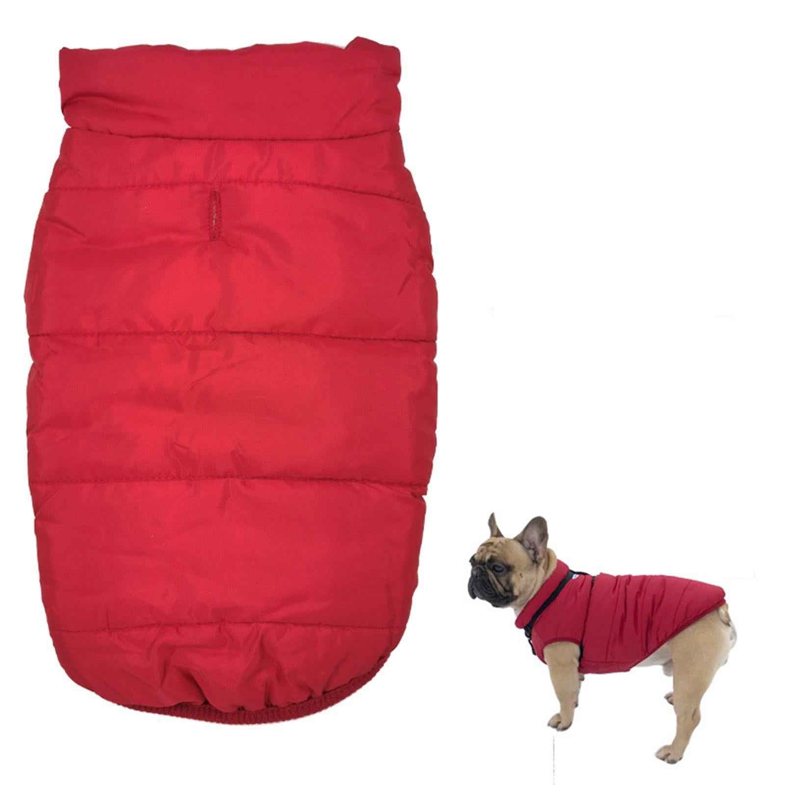 Winter Jacket Coat Cold Weather Comfortable Small Dog Clothes for Puppy Red