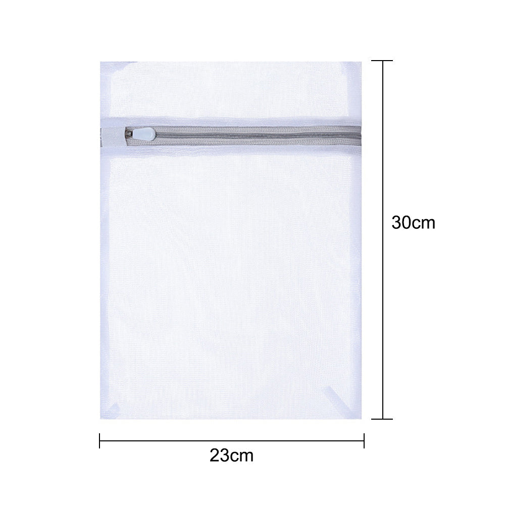 MM-X001 23x30cm 70g Laundry Bag Thickened Zipper Mesh Machine Washable Underwear Delicate Washing Bag (Thin Mesh)