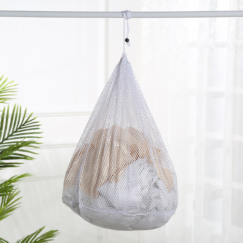 50x60cm Washing Machine Reusable Delicate Mesh Bag Drawstring Laundry Wash Bag (Thick Mesh)