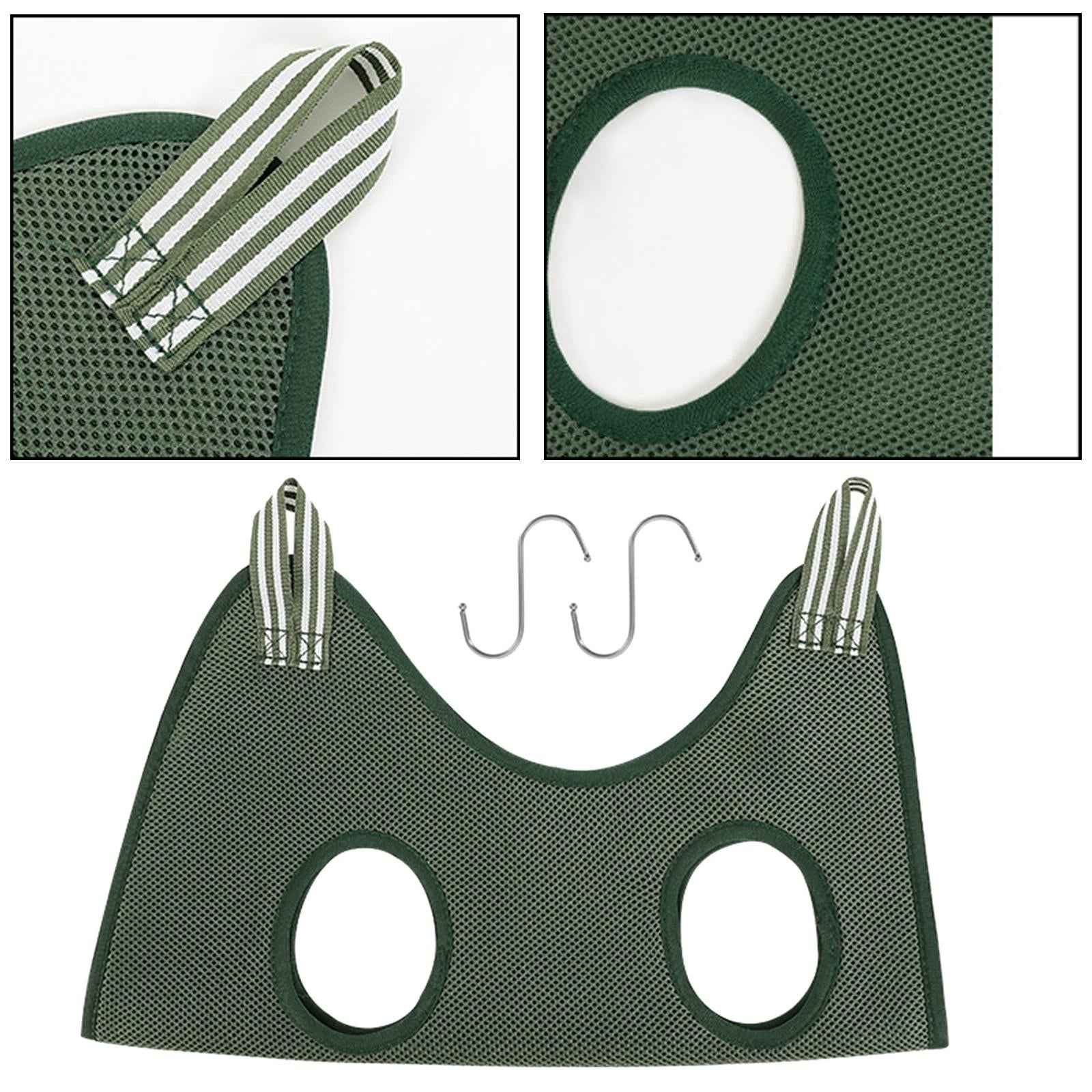 Cat Grooming Hammock Restraint Bag Dog for Bath Nail Clip Trimming Large green