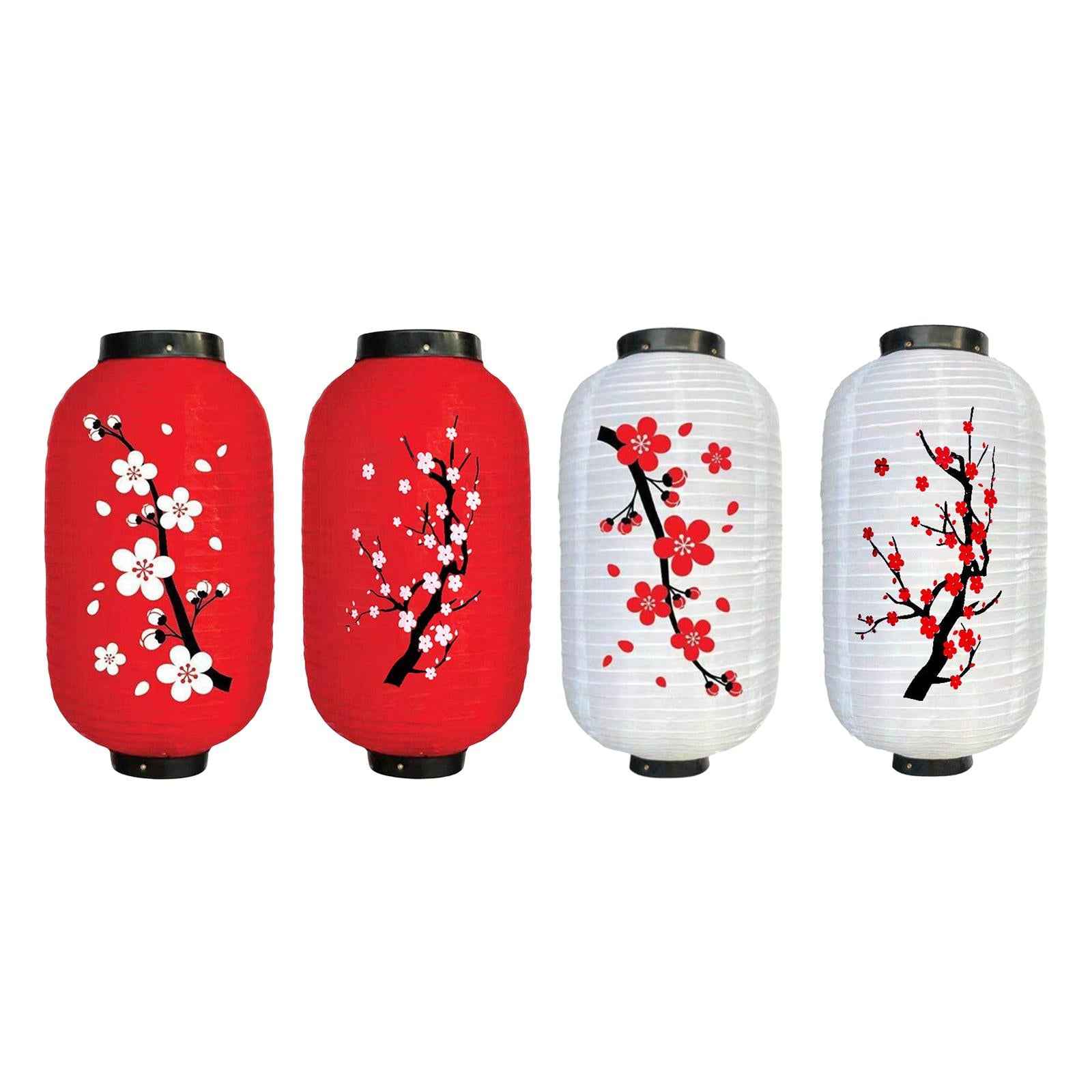 Japanese Style Lantern Hanging for Spring Festival Restaurant Birthday RedBottom BigFlower