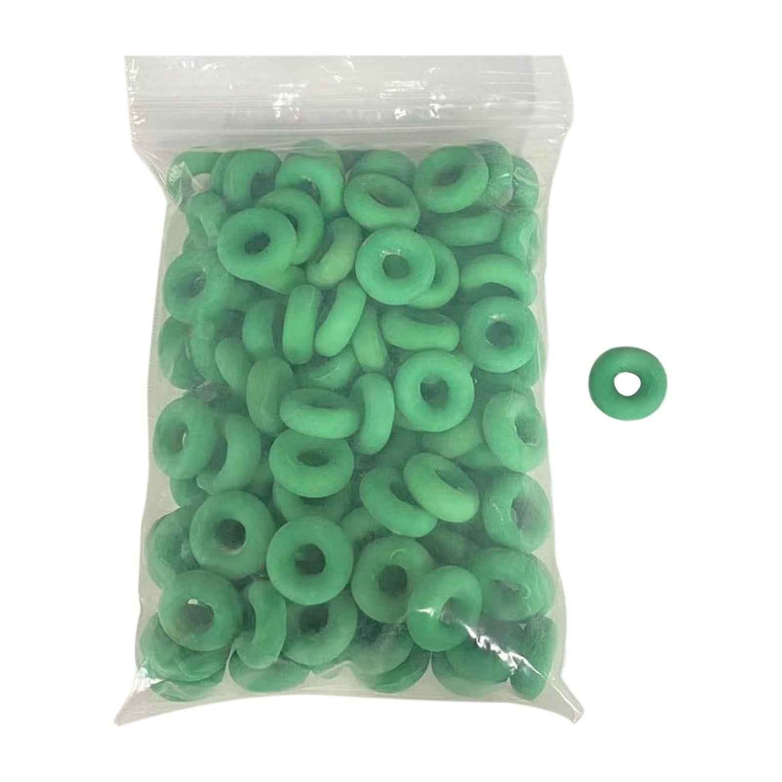 100Pcs Strong Castration Bands Rubber Castration Rings for Lambs Sheep Green