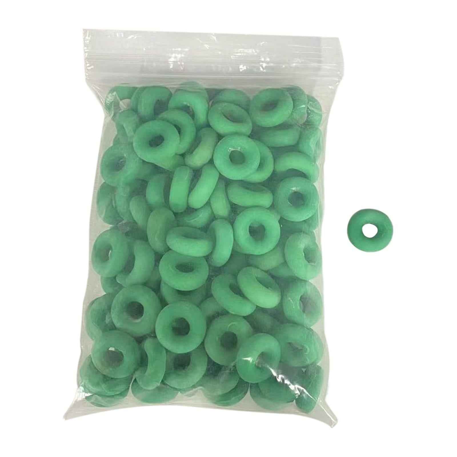 100Pcs Strong Castration Bands Rubber Castration Rings for Lambs Sheep Green