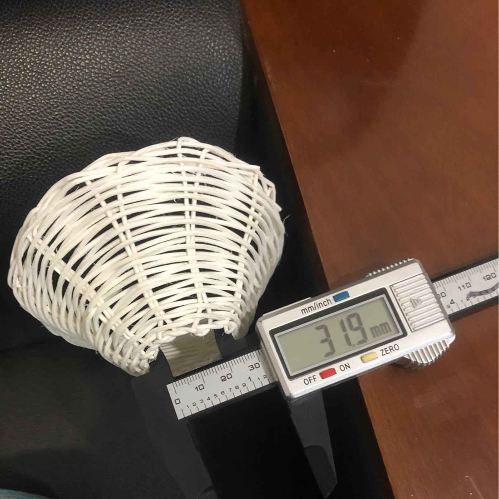 Handwoven Rattan Lamp Shade Hanging Light Cover Chandelier Shades Bulb Guard