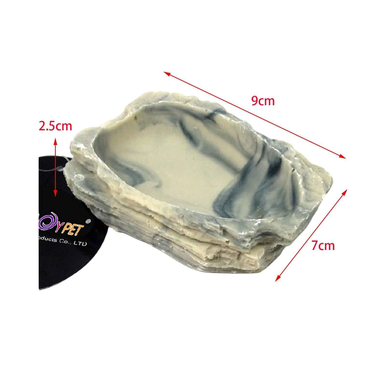 Reptile Food Water Bowl Plate Feeding Tray for Terrapin Chameleon Lizard
