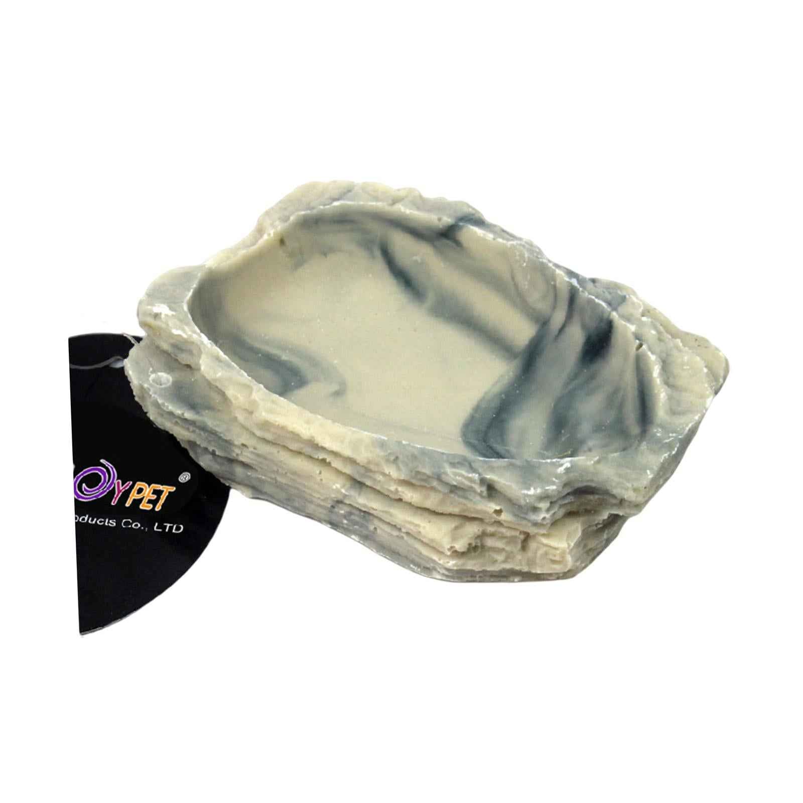 Reptile Food Water Bowl Plate Feeding Tray for Terrapin Chameleon Lizard