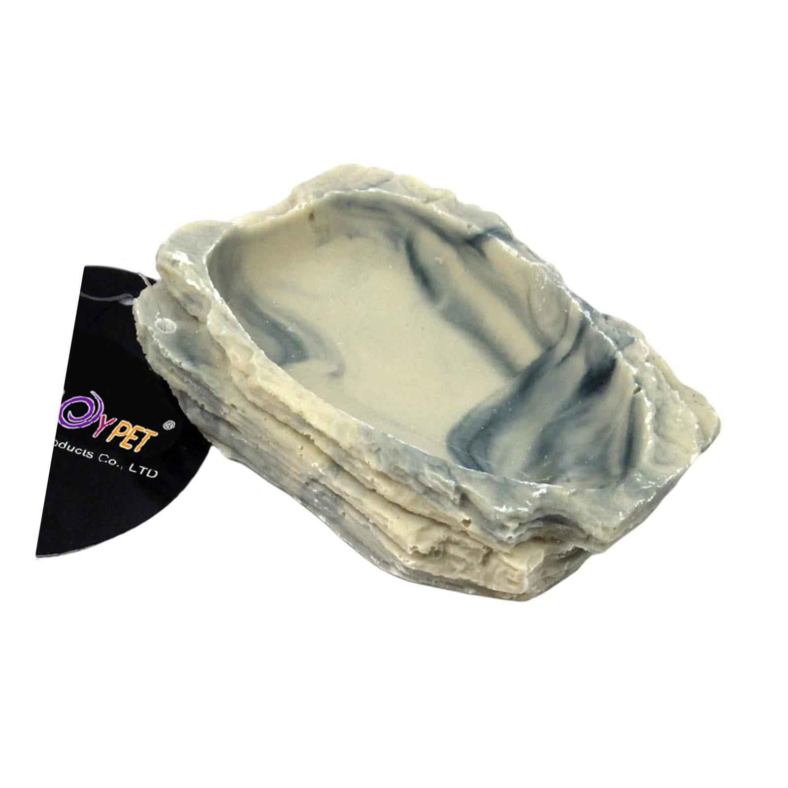 Reptile Food Water Bowl Plate Feeding Tray for Terrapin Chameleon Lizard