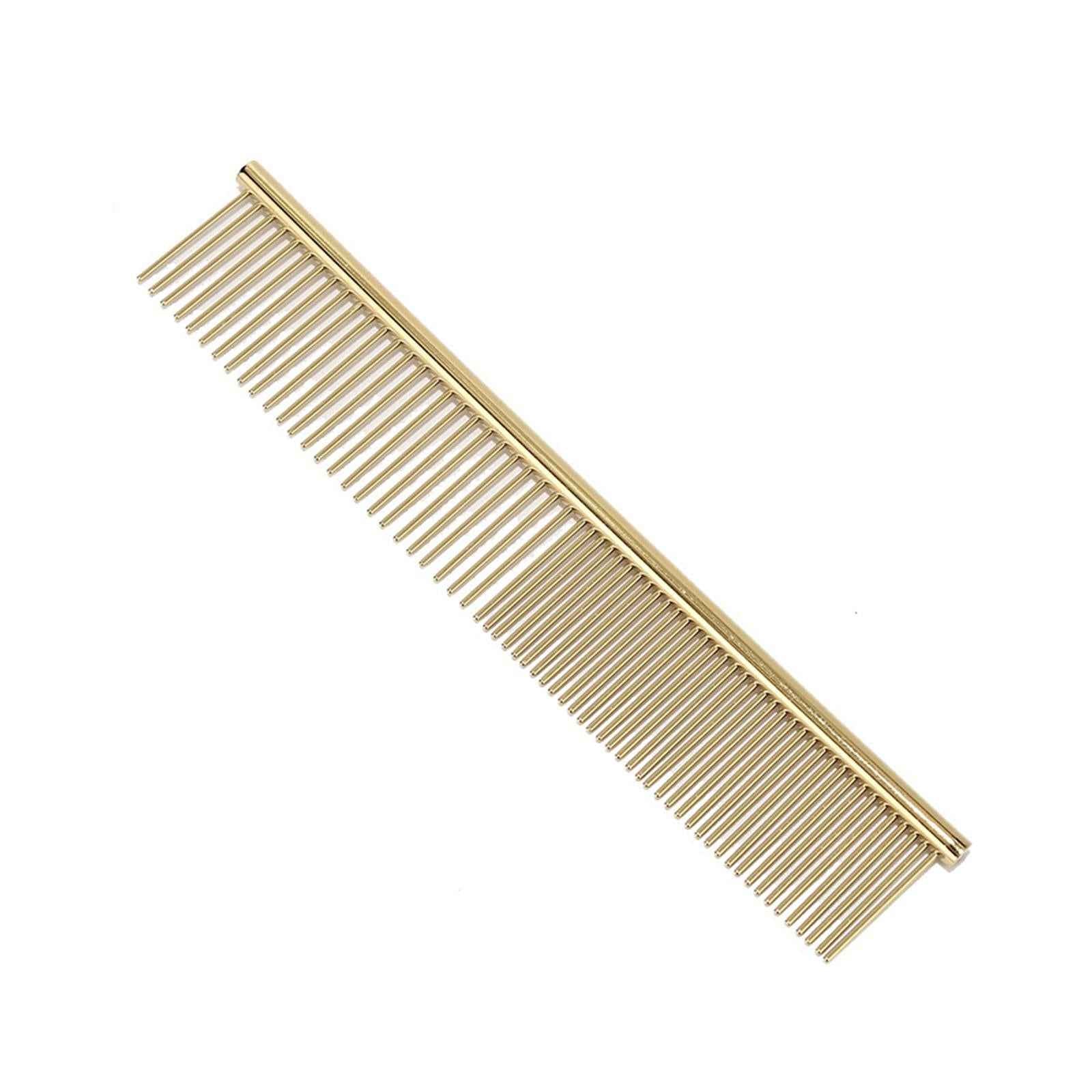 Pet Hair Comb Cat Comb Puppy Animals Trimming Iron Teeth Deshedding Dog Comb Gold