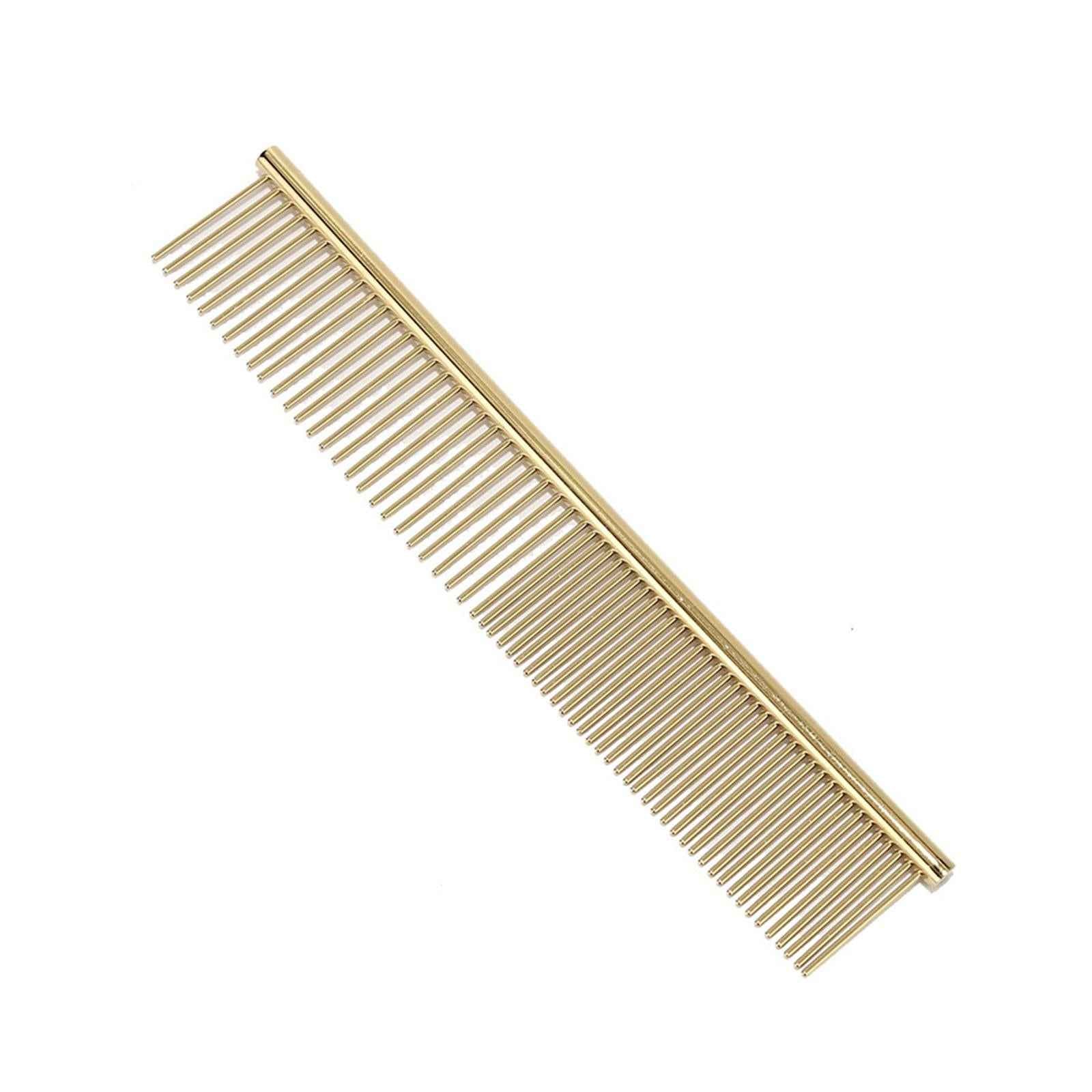 Pet Hair Comb Cat Comb Puppy Animals Trimming Iron Teeth Deshedding Dog Comb Gold