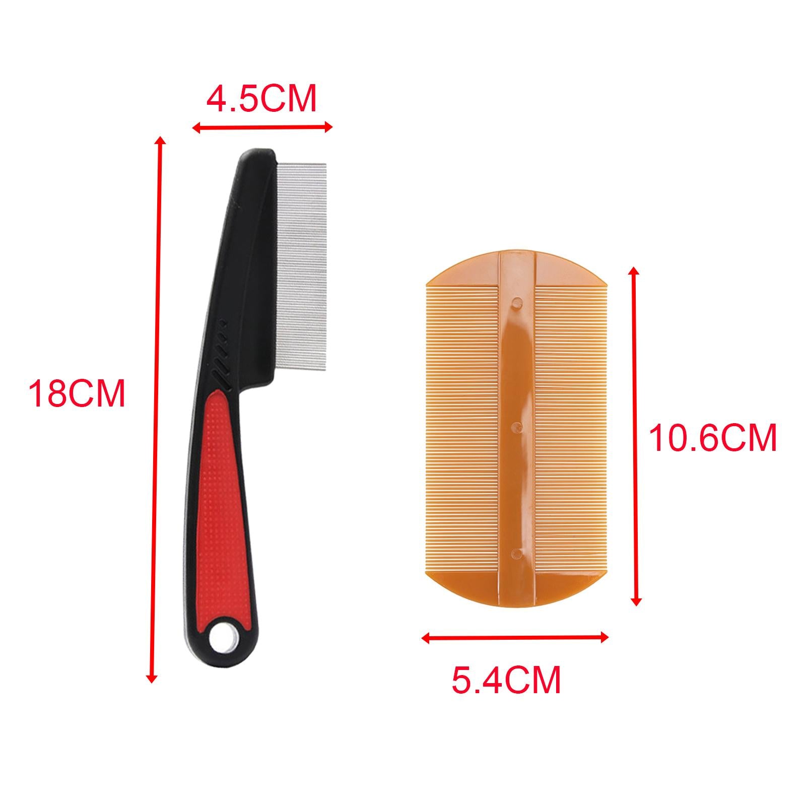 2x2Pcs Flea Comb Dog Hair Comb for Small Medium Large Dogs Kitty Cleaning Tool
