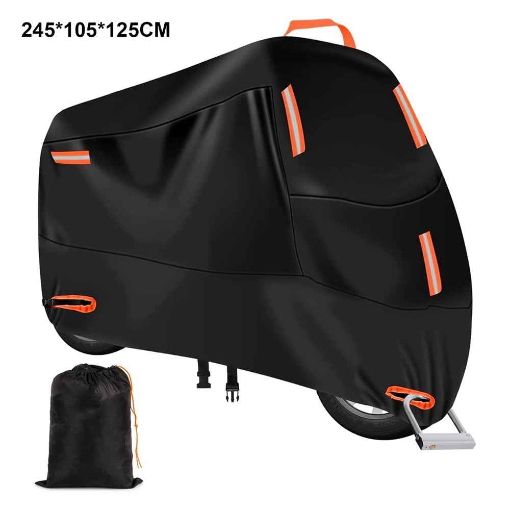 XXL: 245x105x125cm Motorcycle 210D Oxford Cloth Cover Sun-Proof Rain-Proof Motorbike Cover Protector
