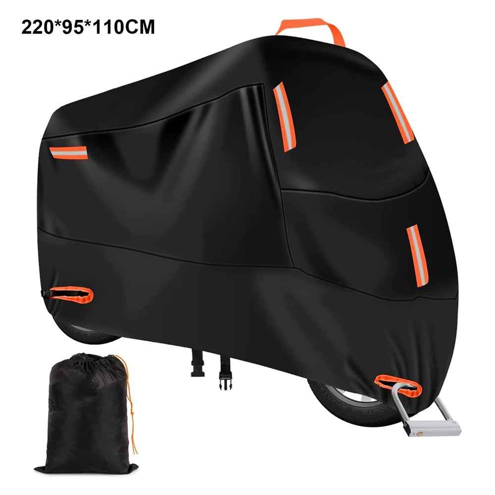 L: 220x95x110cm Motorcycle 210D Oxford Cloth Cover Sun-Proof Rain-Proof Motorbike Cover Protector