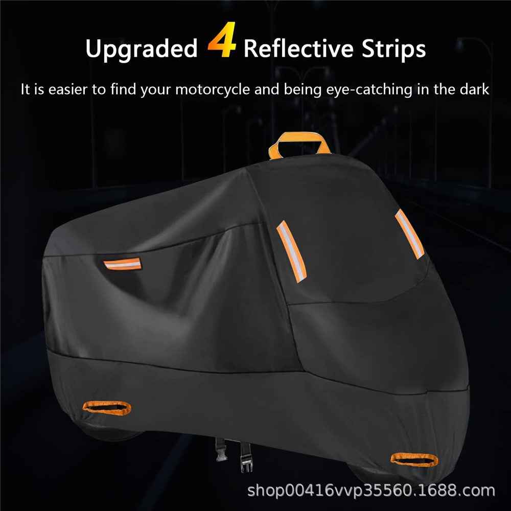 L: 220x95x110cm Motorcycle 210D Oxford Cloth Cover Sun-Proof Rain-Proof Motorbike Cover Protector