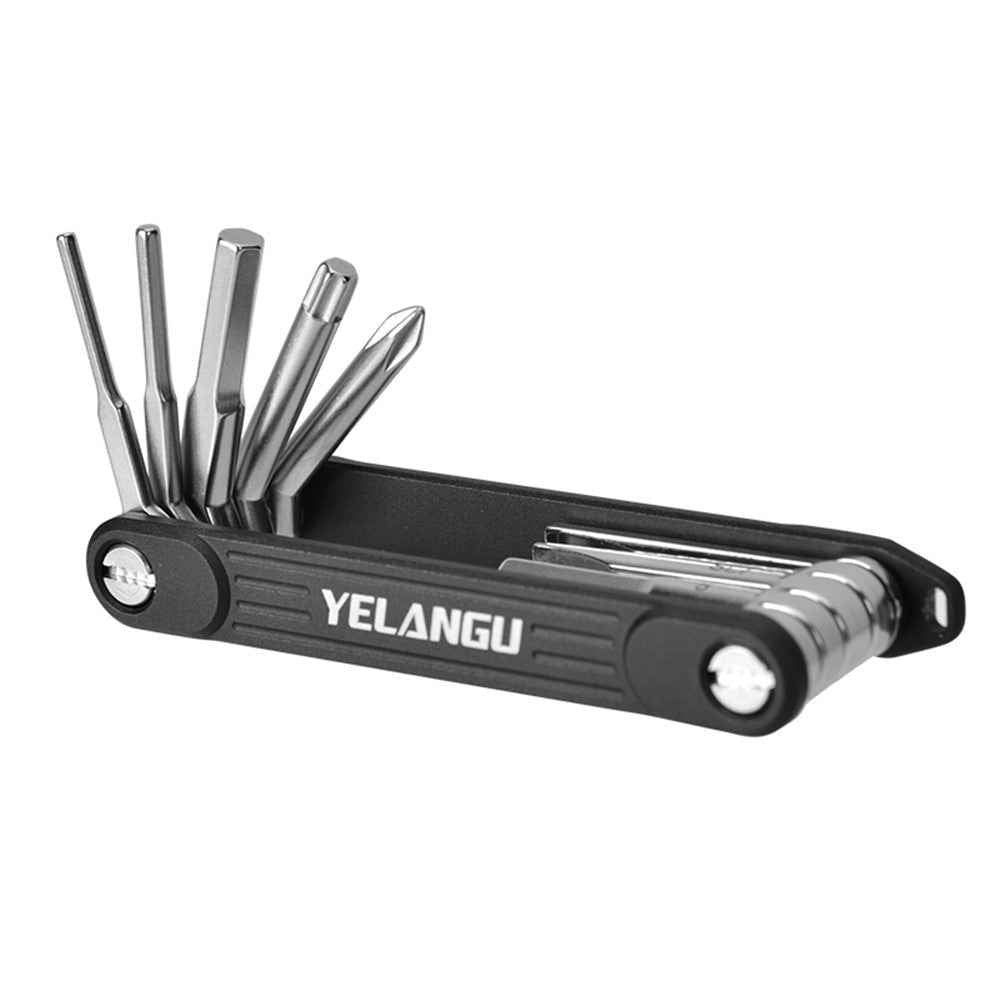 YELANGU LW-A02 10-in-1 Aluminum Alloy + Steel Multi-Function Wrenches Portable Repairing Tool
