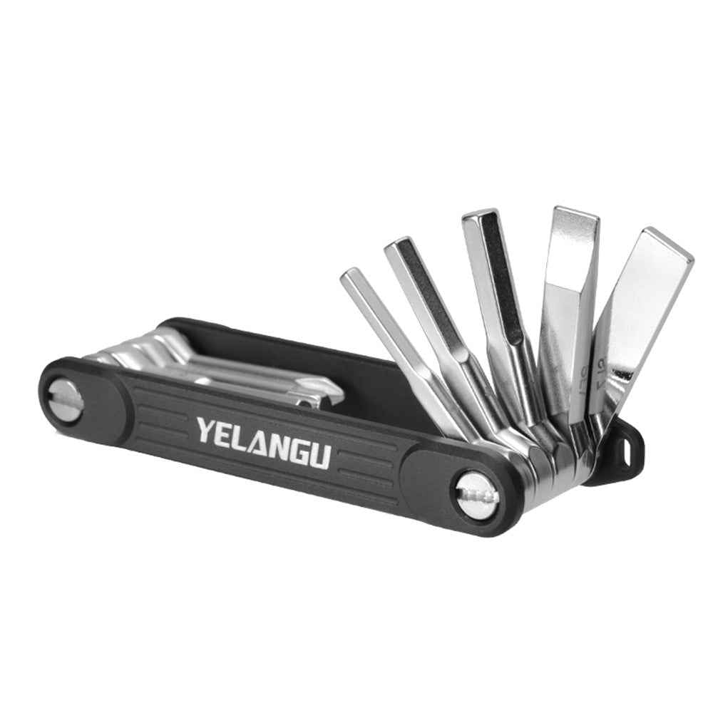 YELANGU LW-A02 10-in-1 Aluminum Alloy + Steel Multi-Function Wrenches Portable Repairing Tool