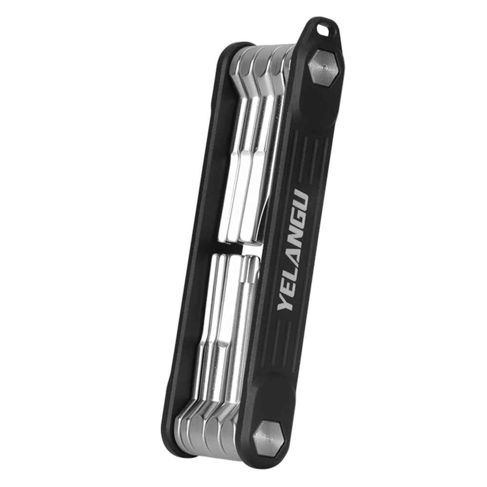 YELANGU LW-A02 10-in-1 Aluminum Alloy + Steel Multi-Function Wrenches Portable Repairing Tool