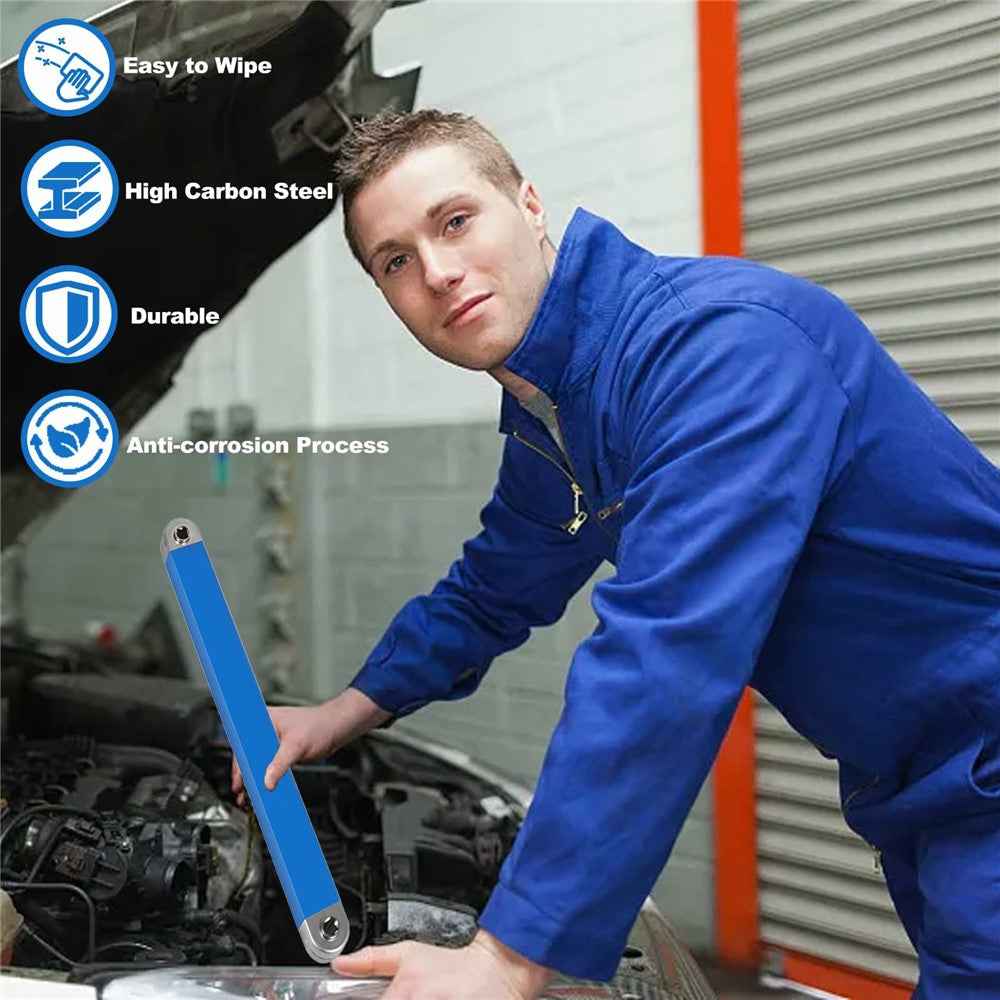 Universal Multi-Purpose Extension Wrench High Carbon Steel Ratchet Wrench - Blue