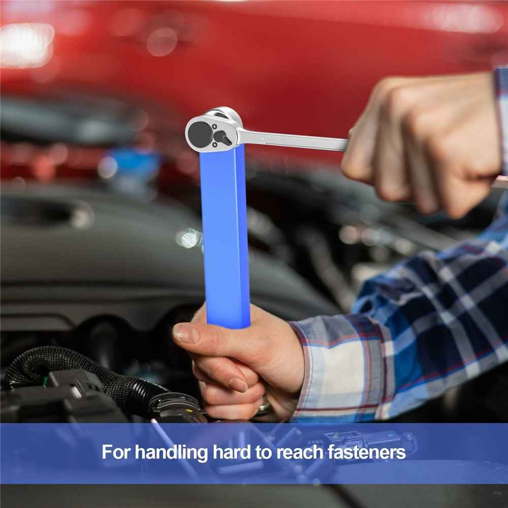 Universal Multi-Purpose Extension Wrench High Carbon Steel Ratchet Wrench - Blue