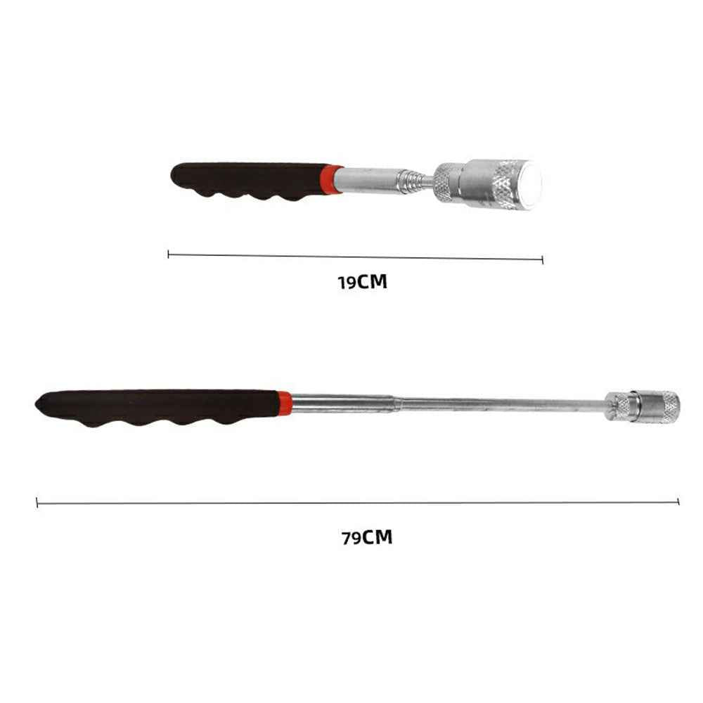 2Pcs LED Magnetic Iron Pickup Tool Telescoping Extendable Stainless Steel Retrieval Rod with Light