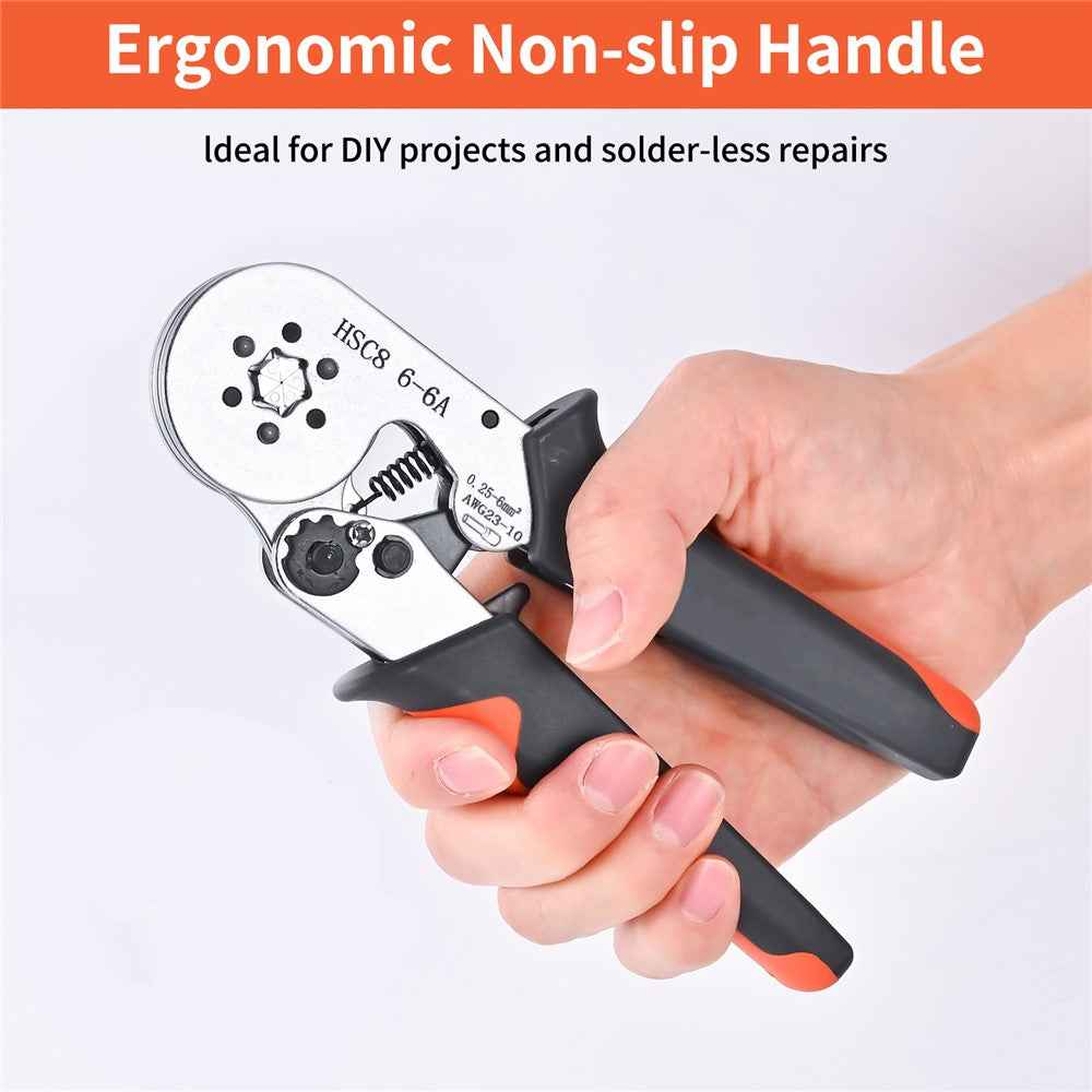 HSC8 6-4A Ferrule Crimping Pliers with 1900Pcs Terminals Wire Connector Electrical Repair Kit