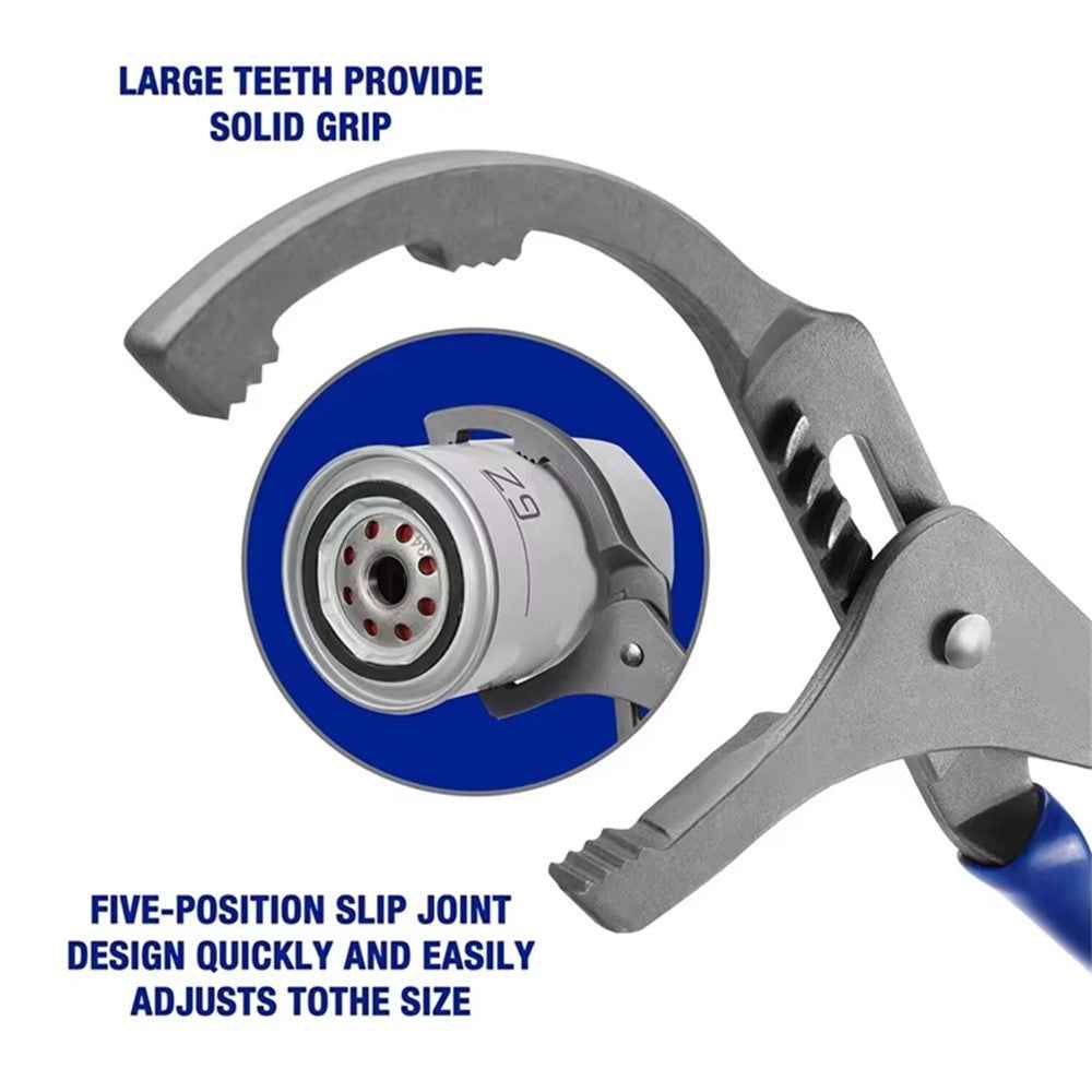 9 Inch Adjustable Oil Filter Wrench High Carbon Steel 5 Position 44.5-76mm Pliers Tool for Car Truck