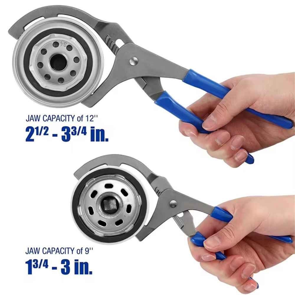 9 Inch Adjustable Oil Filter Wrench High Carbon Steel 5 Position 44.5-76mm Pliers Tool for Car Truck