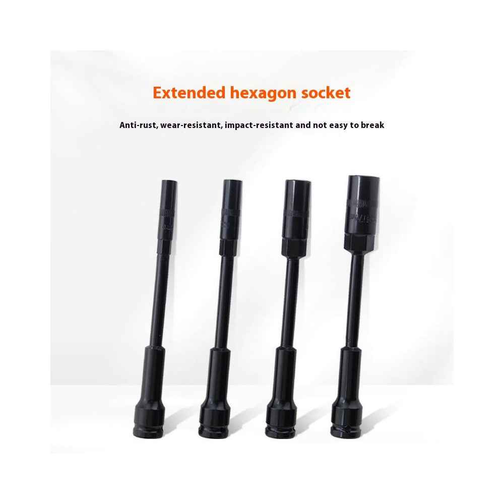 1 / 2 Inch Square Drive Extended Socket Chrome Vanadium Steel Hex Shank Socket Auto Repair Tool 10mm