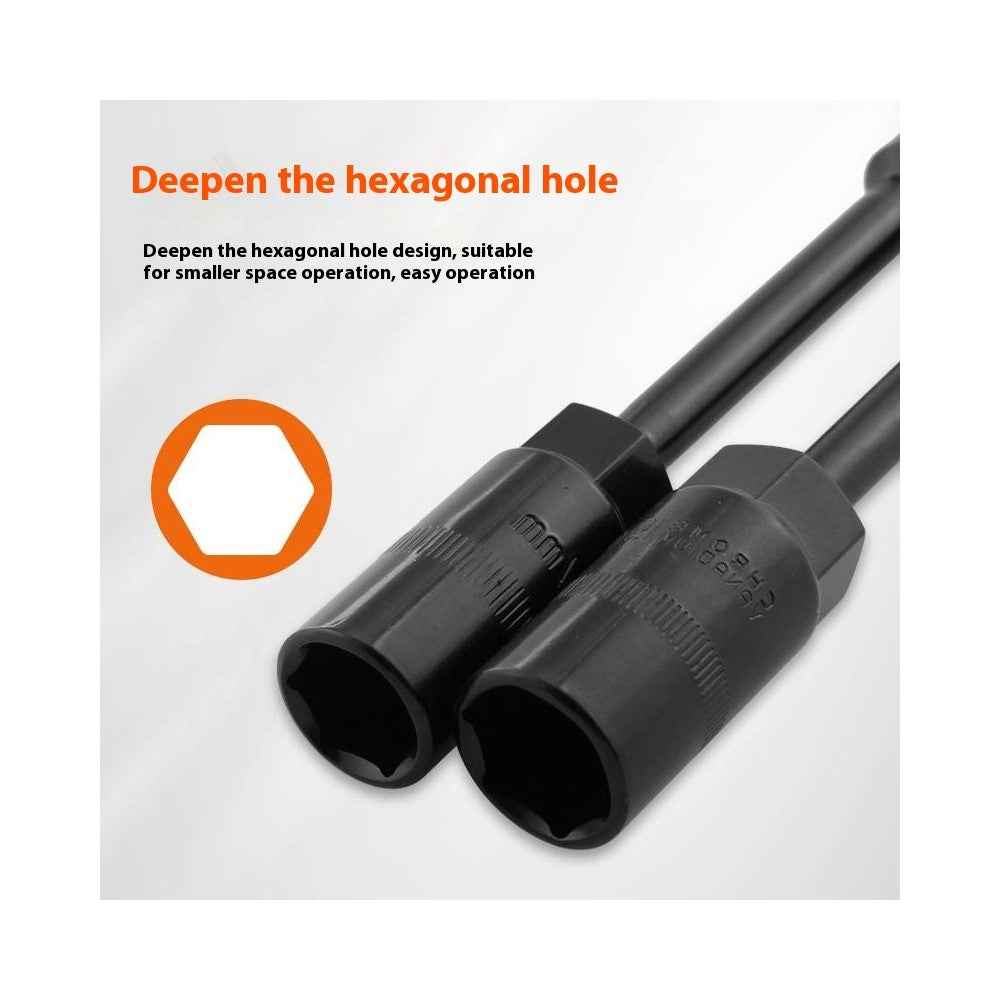 1 / 2 Inch Square Drive Extended Socket Chrome Vanadium Steel Hex Shank Socket Auto Repair Tool 12mm
