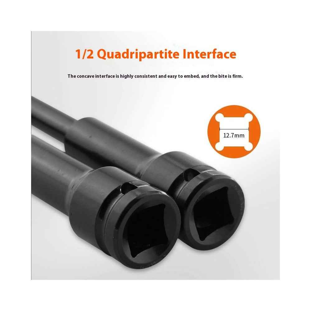 1 / 2 Inch Square Drive Extended Socket Chrome Vanadium Steel Hex Shank Socket Auto Repair Tool 17mm