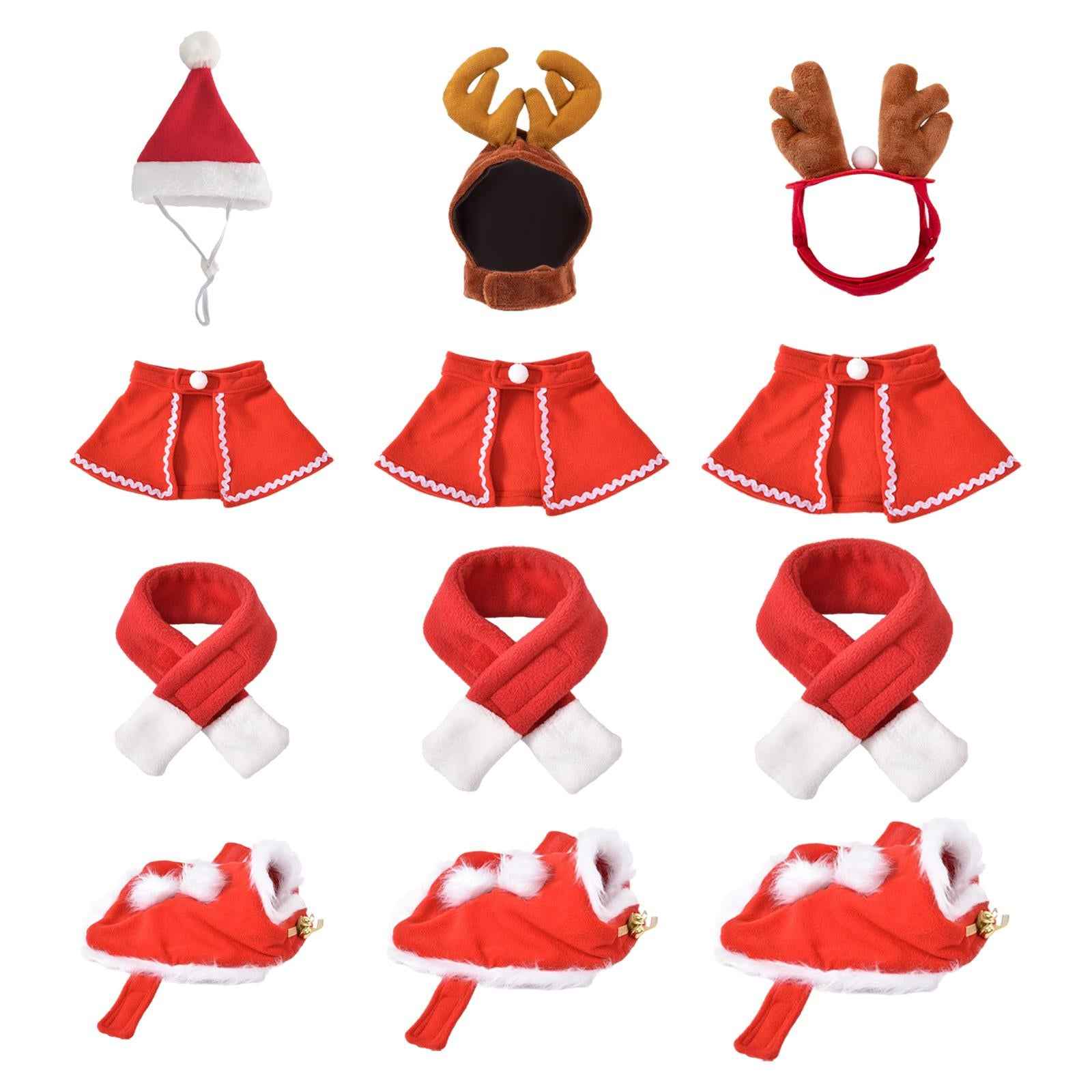 Dog Cat Pet Santa Hat Christmas Decoration Photo Props for Puppy Kitten Cats