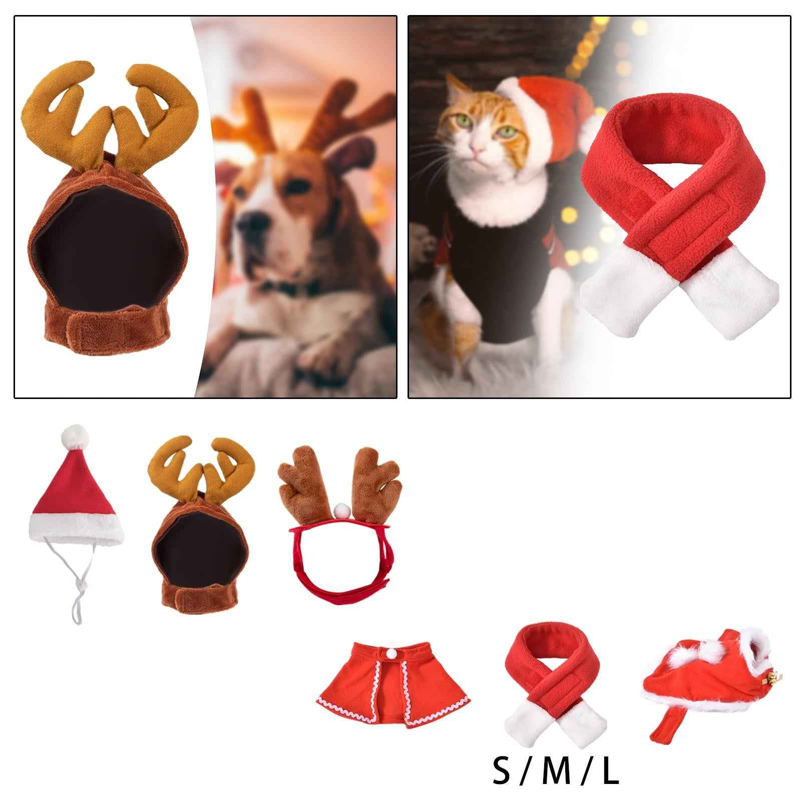 Dog Cat Pet Santa Hat Christmas Decoration Photo Props for Puppy Kitten Cats