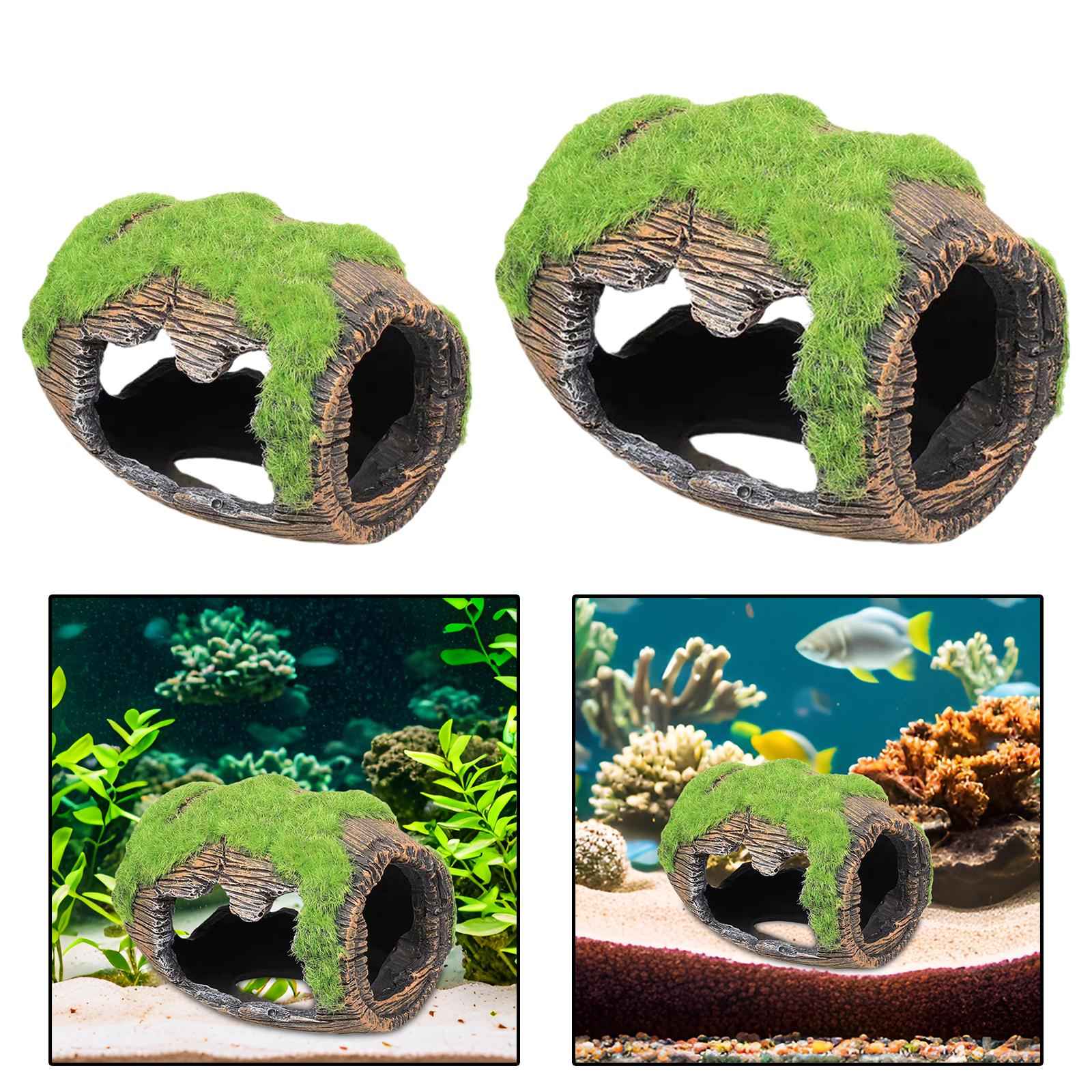 Broken Barrel Aquarium Decorations Resin Aquarium Ornament for Cichlid Betta Small