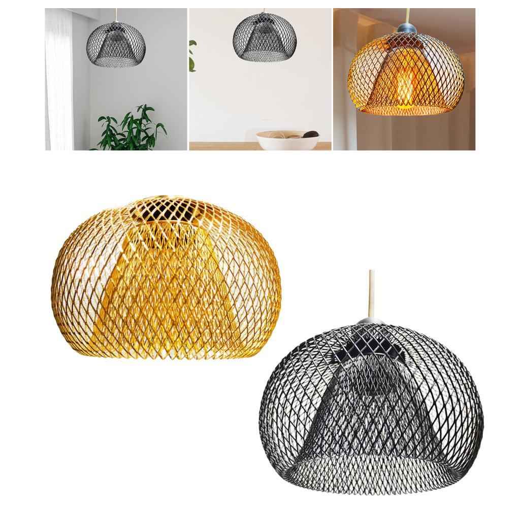 Pendant Lamp Shade Retro Ceiling Light Cover for Bathroom Cafe Hallway Golden