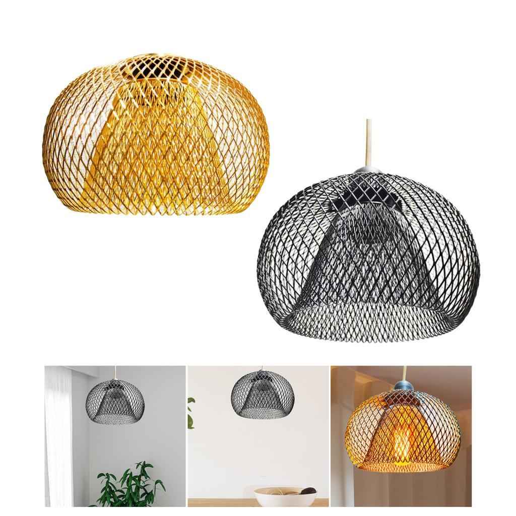 Pendant Lamp Shade Retro Ceiling Light Cover for Bathroom Cafe Hallway Golden