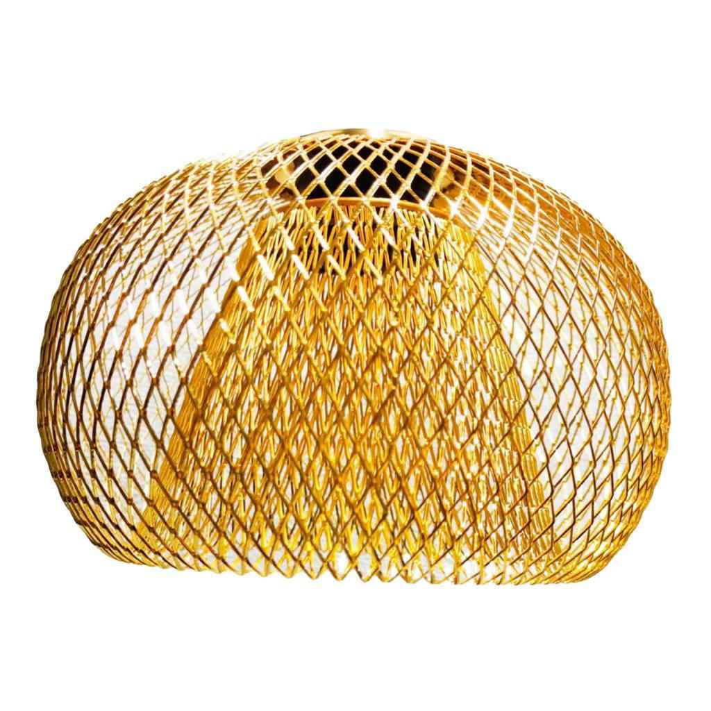 Pendant Lamp Shade Retro Ceiling Light Cover for Bathroom Cafe Hallway Golden
