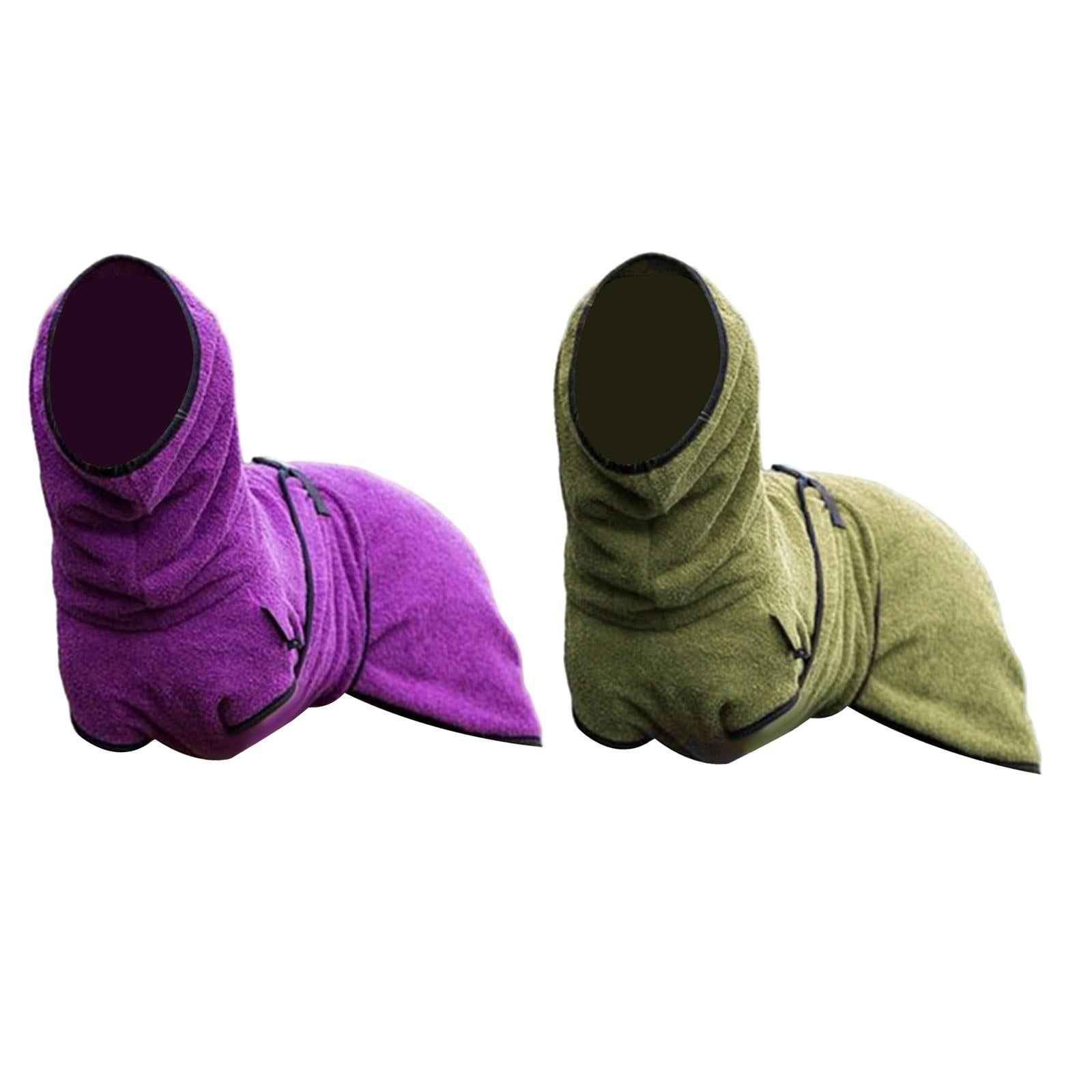 Warm Dog Coat for Pet Shower Bath Absorbent Dog Towel for Park Walking Beach Violet S