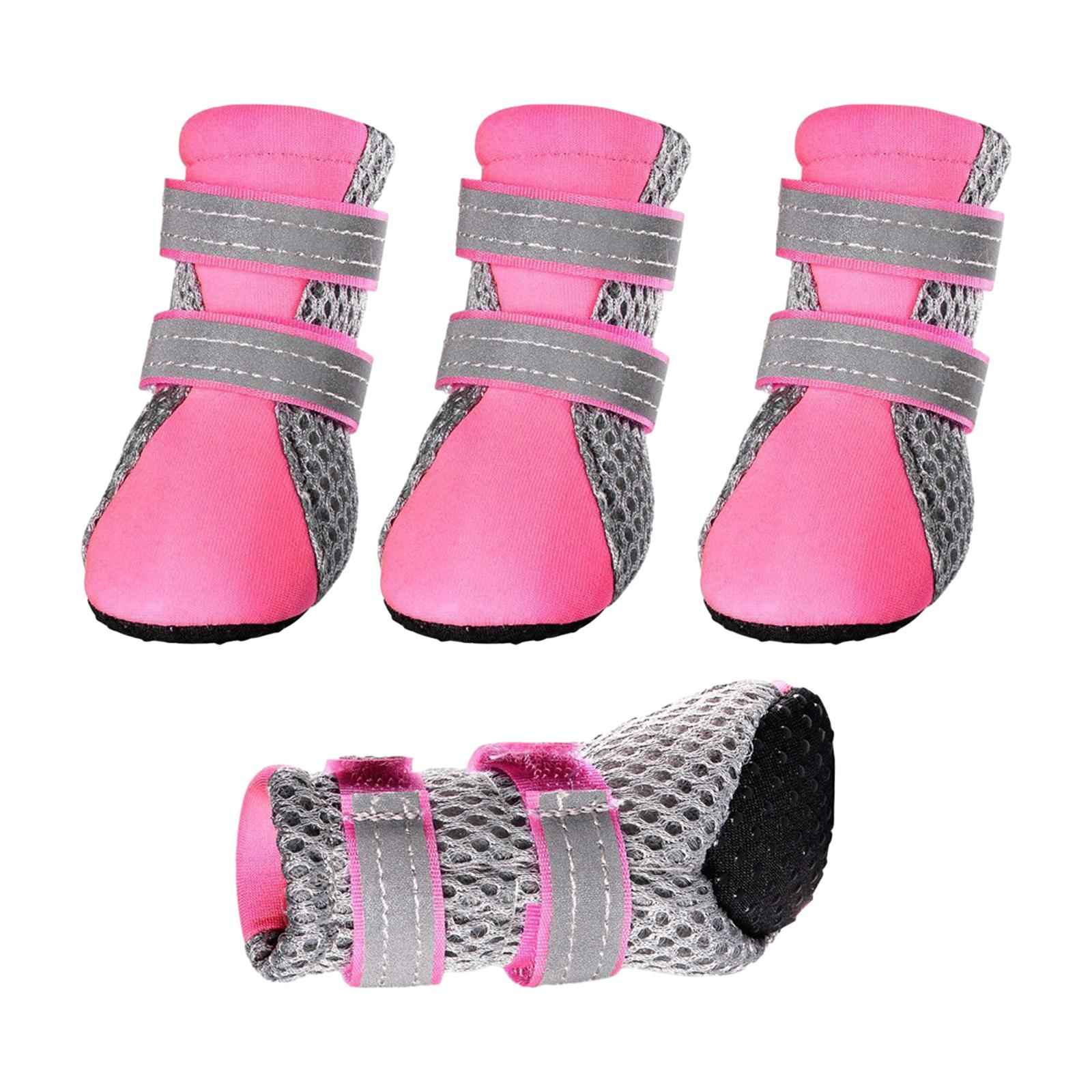4 Pieces Dog Walking Boots Dog Boots for Puppy Teddy Small Medium Large Dogs XL