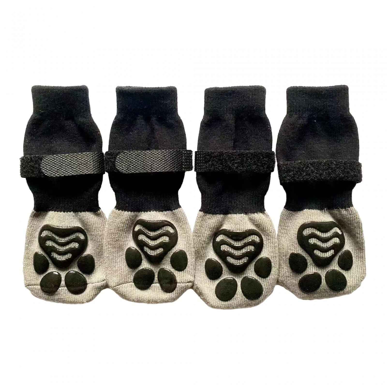 2 Pairs Comfortable Pets Paw Protect Socks for Hiking Training Hardwood Floor M