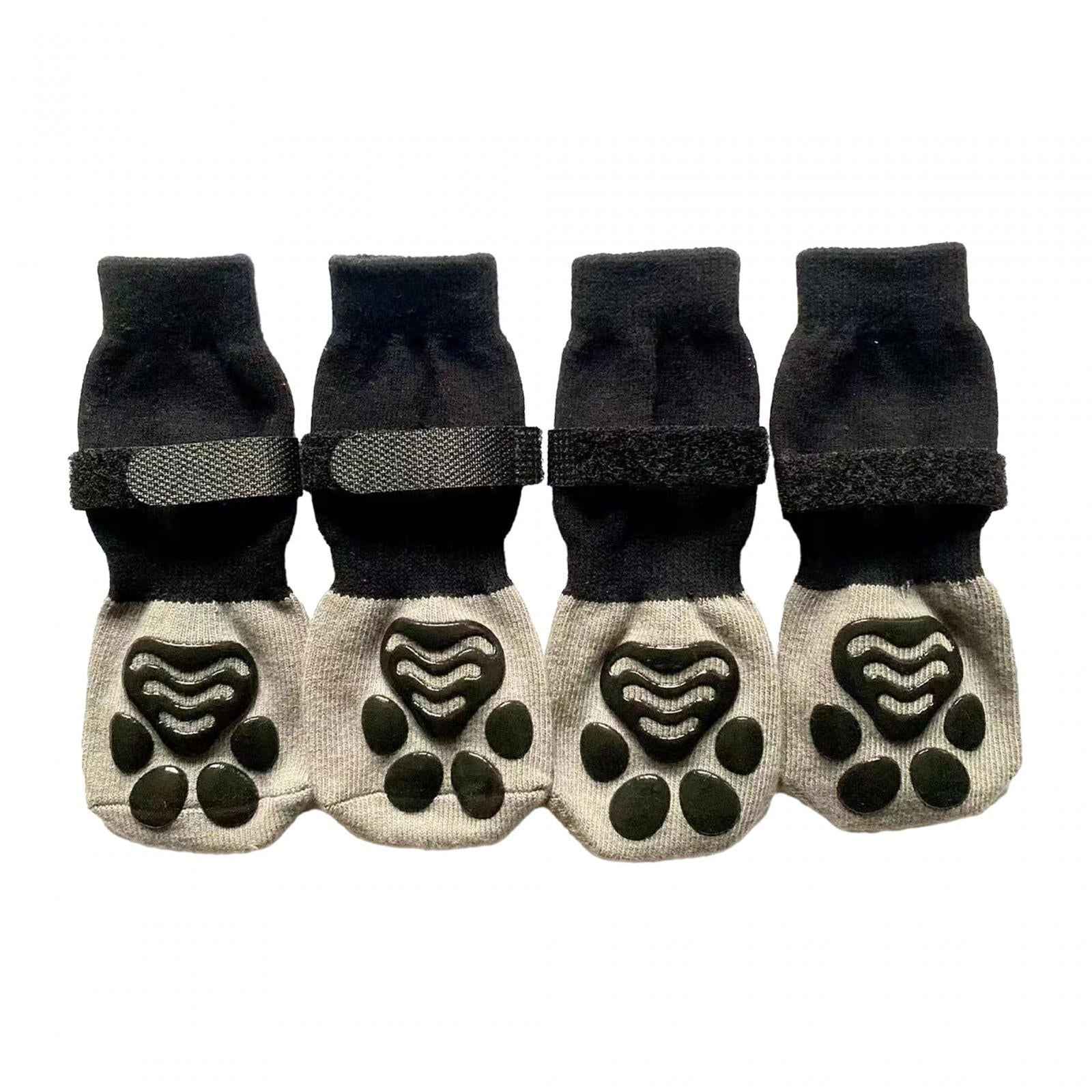 2 Pairs Comfortable Pets Paw Protect Socks for Hiking Training Hardwood Floor M