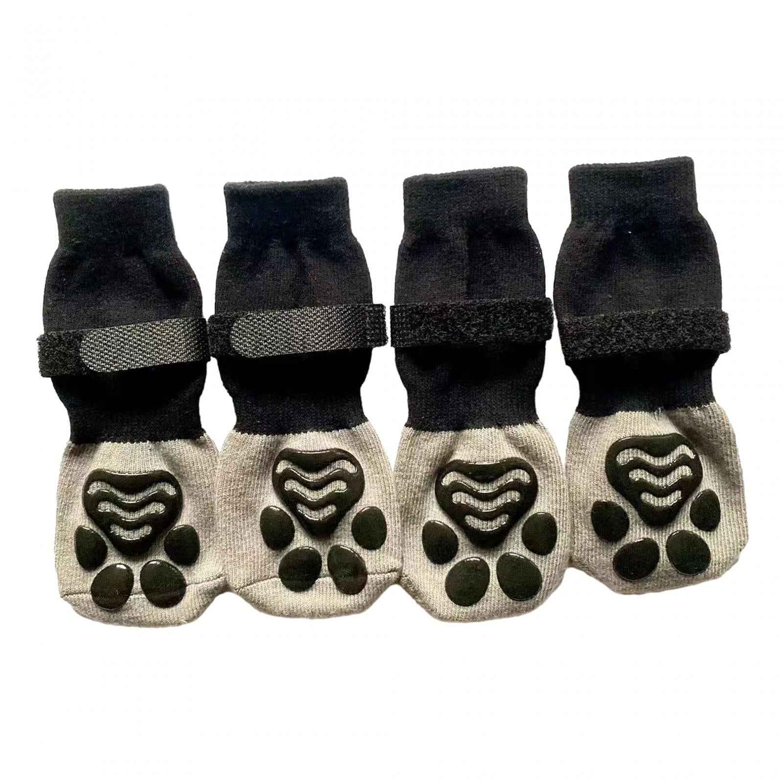 2 Pairs Comfortable Pets Paw Protect Socks for Hiking Training Hardwood Floor M