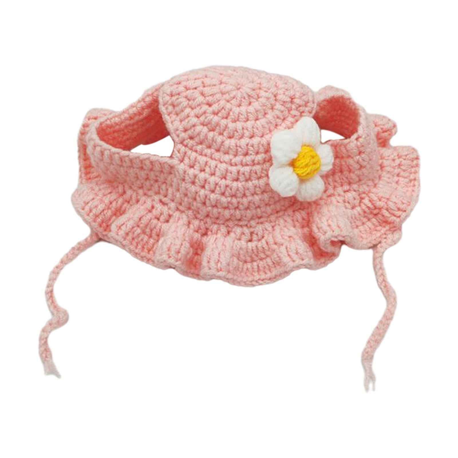 Adorable Cat Hat Party Costume Accessory Winter Pet Hat for Cats Puppy Party Pink S