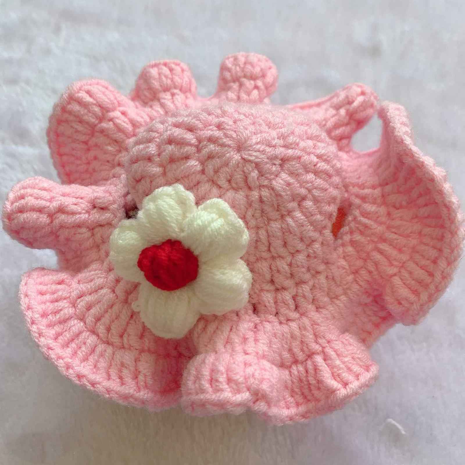 Adorable Cat Hat Party Costume Accessory Winter Pet Hat for Cats Puppy Party Pink S
