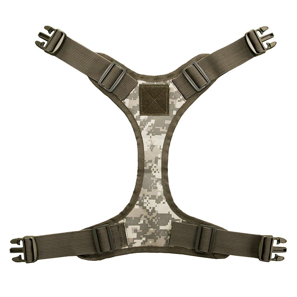 Camouflage Molle Dog Vest Leash Pet Traction Rope Dog Training Walking Lead Leash, Size: M - Khaki
