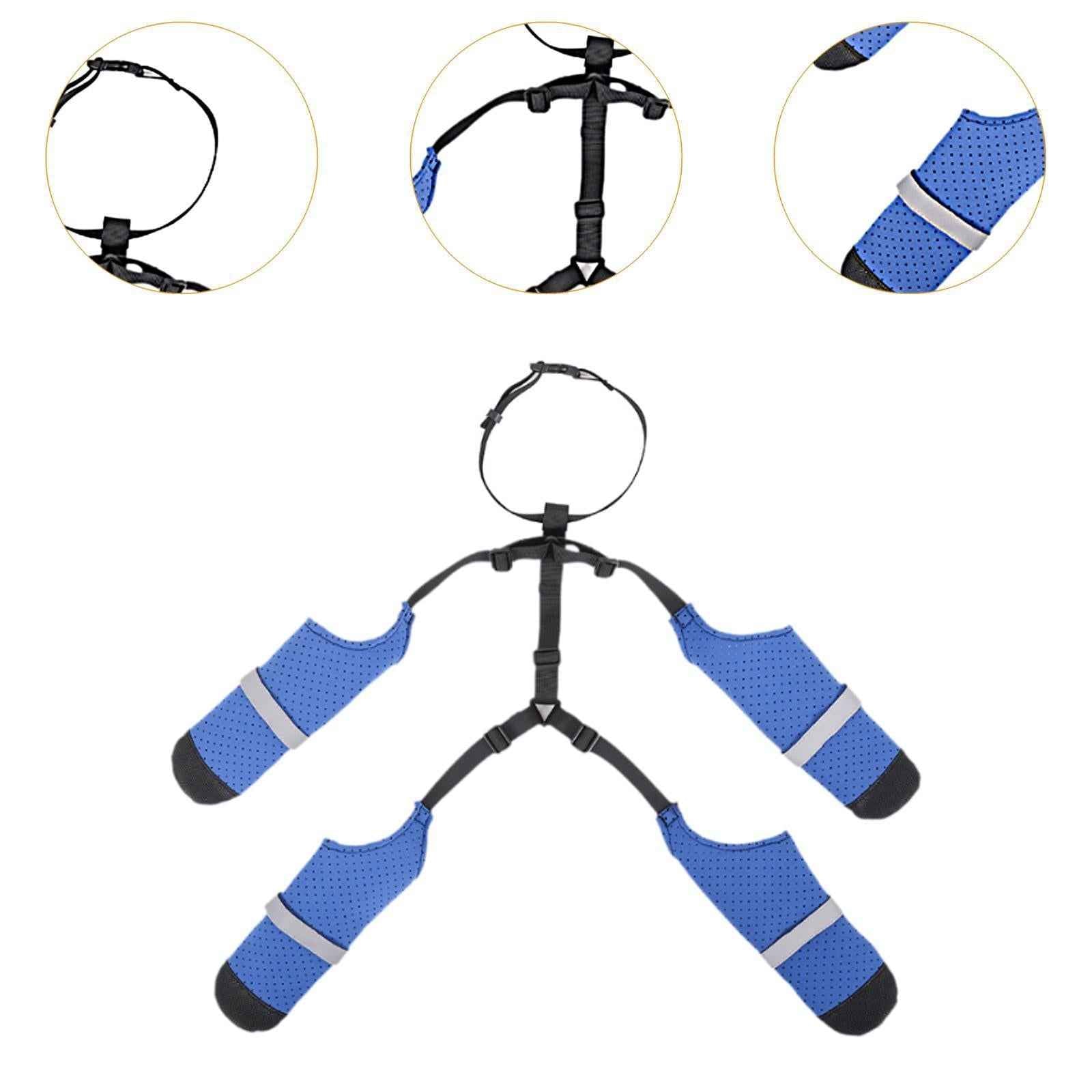 Dog Suspender Boots Paw Protectors with Auxiliary Strap for Outdoor Pets Gift S