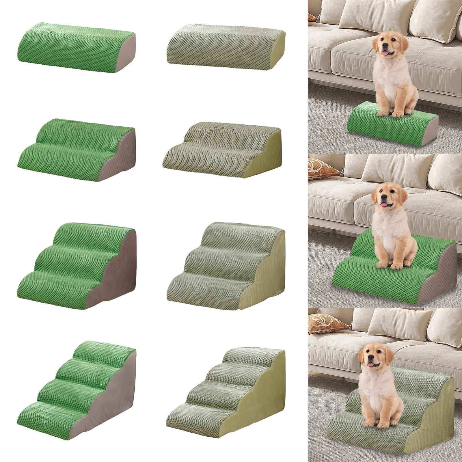 Dog Ramps Steps Lightweight Pet Steps Indoor for Small Pets Puppy Older Dogs 1 Step Green