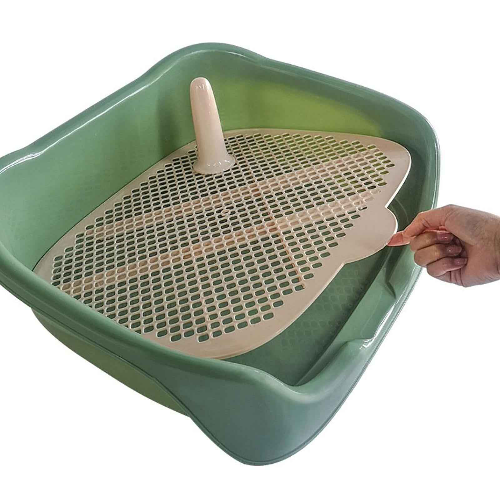 Dog Toilet Pet Pee Toilet Indoor Potty Tray Indoor Puppy Training Potty Tray Green Large