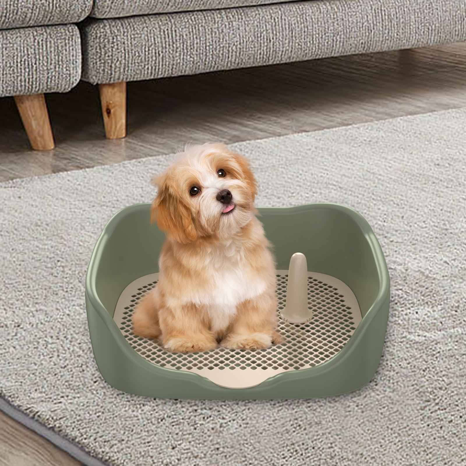 Dog Toilet Pet Pee Toilet Indoor Potty Tray Indoor Puppy Training Potty Tray Green Large