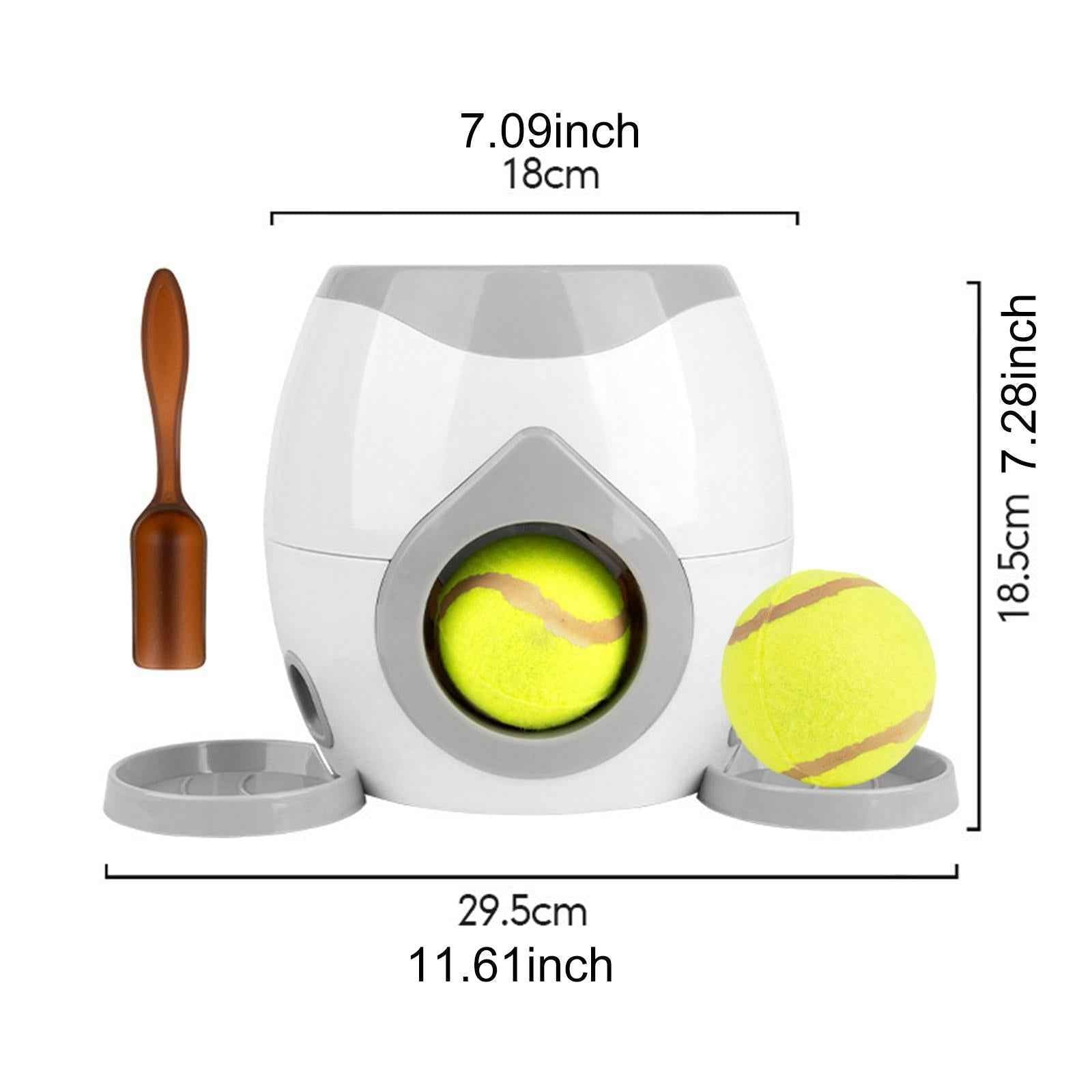 Training Reward with Balls Interactive Ball Tennis Dog Ball Launcher light grey
