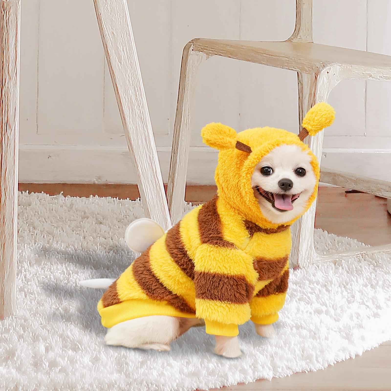 Dog Bee Costume Cat Puppy Party Clothing for Holiday Party Stage Performance M